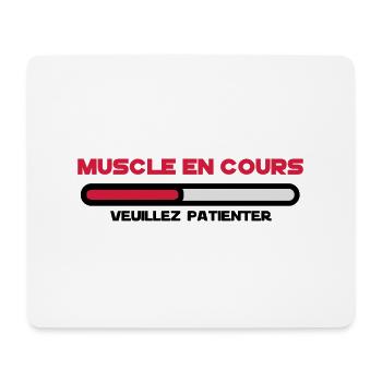 muscle en cours 2 - Tapis de souris (format paysage) - blanc - Devant