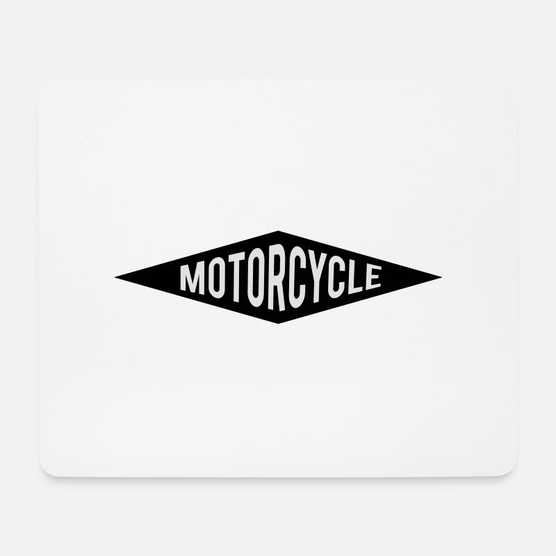 Motorrad - Mousepad (Querformat) - Weiß