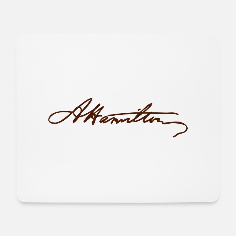 Alexander Hamilton Signature - Mouse Pad (horizontal) - white