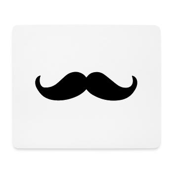 moustache - Tapis de souris (format paysage) - blanc - Devant