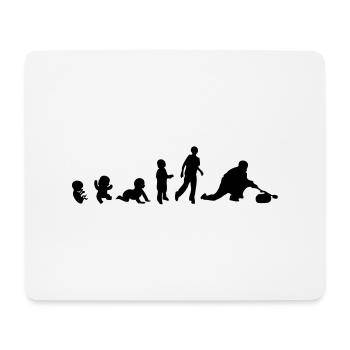 evolution homme human sport curling - Tapis de souris (format paysage) - blanc - Devant