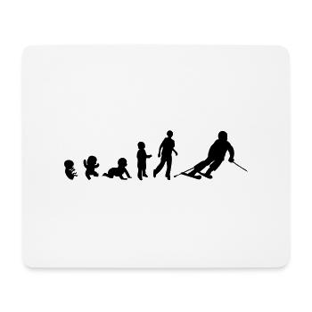 evolution homme human sport ski - Tapis de souris (format paysage) - blanc - Devant