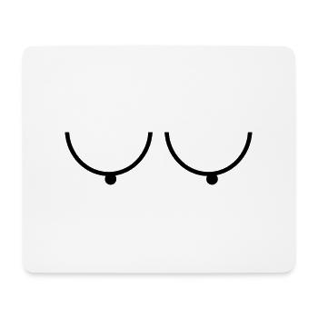 Sexy Brüste Titten Möpse Melonen Geschenk - Mousepad (Querformat) - Weiß - Vorne