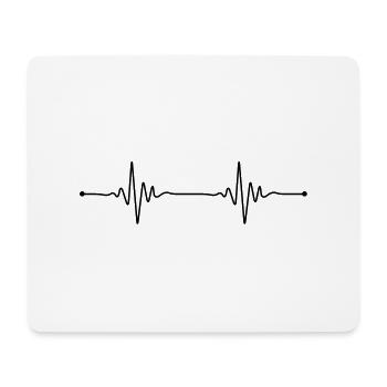 herzschlag___f1 - Mousepad (Querformat) - Weiß - Vorne