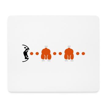Hähnchen fressen / chicken blow-out (3c) - Mousepad (Querformat) - Weiß - Vorne