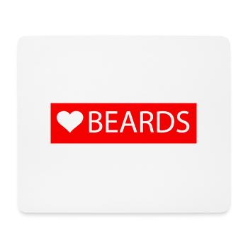Beards - Mousepad (Querformat) - Weiß - Vorne