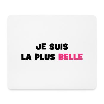 Je suis la plus belle - Tapis de souris (format paysage) - blanc - Devant