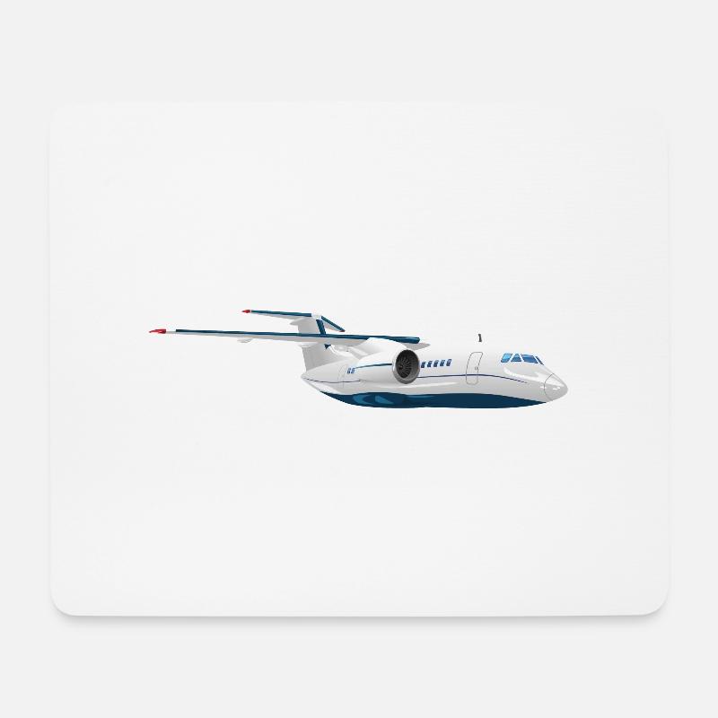 Flugzeug - Mousepad (Querformat) - Weiß
