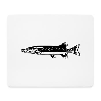Brochet - Tapis de souris (format paysage) - blanc - Devant