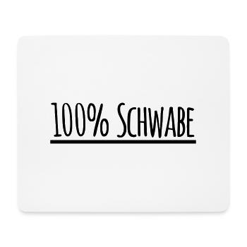 100% Schwabe - Mousepad (Querformat) - Weiß - Vorne