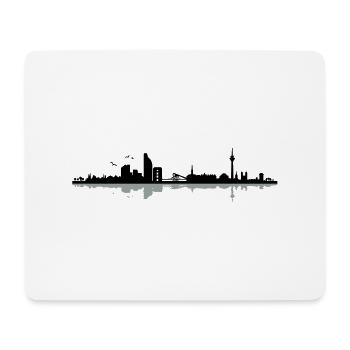 Düsseldorf Skyline - Mousepad (Querformat) - Weiß - Vorne