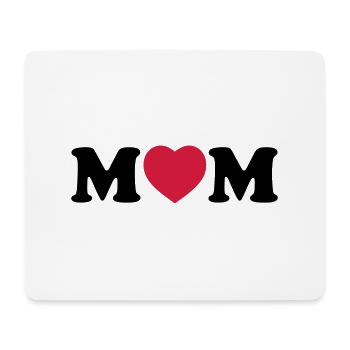Mom heart - Mouse Pad (horizontal) - white - Front