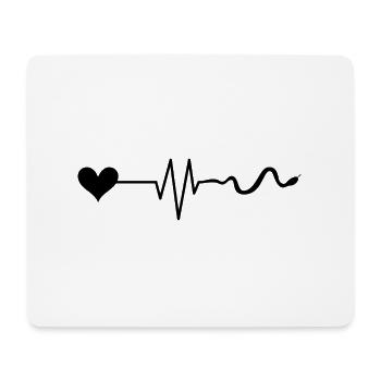 Snake Heart Pulse Gift Corn Snake Terrarium - Mouse Pad (horizontal) - white - Front