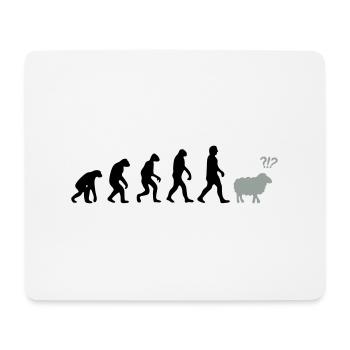 evolution mouton - Tapis de souris (format paysage) - blanc - Devant