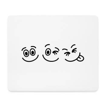 smileys_1_f1 - Tapis de souris (format paysage) - blanc - Devant