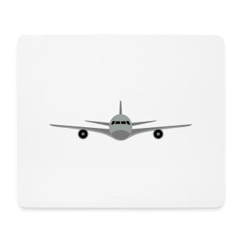 Avion - Tapis de souris (format paysage) - blanc - Devant