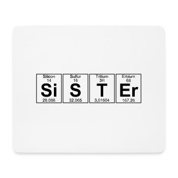Si-S-T-Er (sister) - Tapis de souris (format paysage) - blanc - Devant