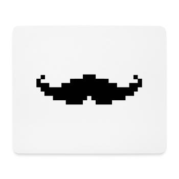 moustache pixel geek - Mouse Pad (horizontal) - white - Front