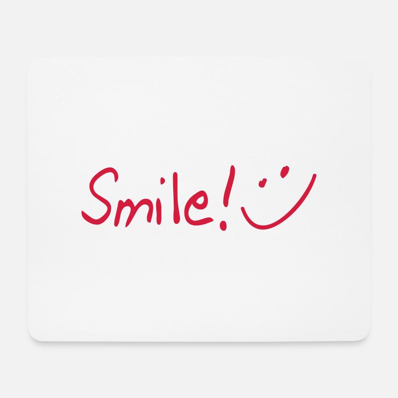 smile - Mousepad (Querformat) - Weiß