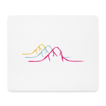 3 colorful mountains Alps - Mouse Pad (horizontal) - white - Front