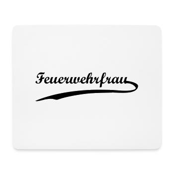 feuerwehrfrau - Mousepad (Querformat) - Weiß - Vorne
