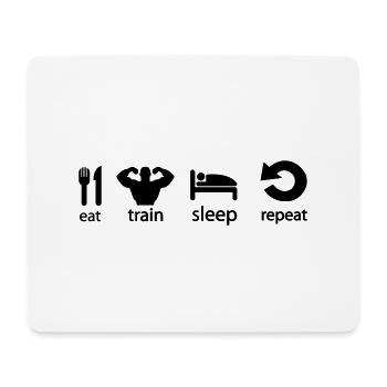 train_repeat - Mouse Pad (horizontal) - white - Front