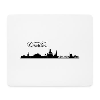 Dresdener Skyline - Mousepad (Querformat) - Weiß - Vorne