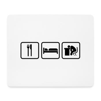 Eat Sleep Work, Essen Schlafen Arbeiten - Mouse Pad (horizontal) - white - Front