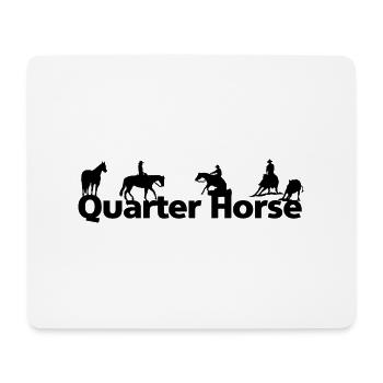 quarter horse silhouettes - Mouse Pad (horizontal) - white - Front