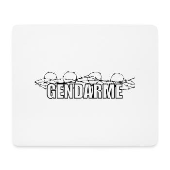 Gendarme / Gendarmerie - Tapis de souris (format paysage) - blanc - Devant