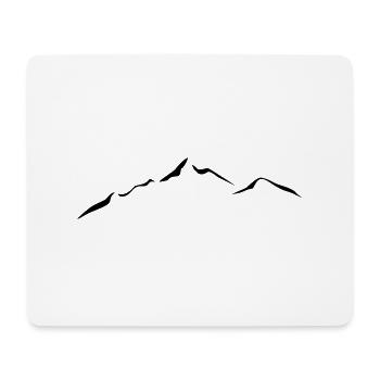 berge4a - Mousepad (Querformat) - Weiß - Vorne