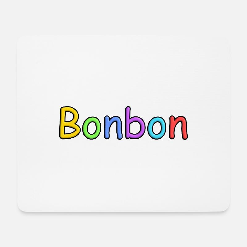 Candy lettering in colorful - Mouse Pad (horizontal) - white