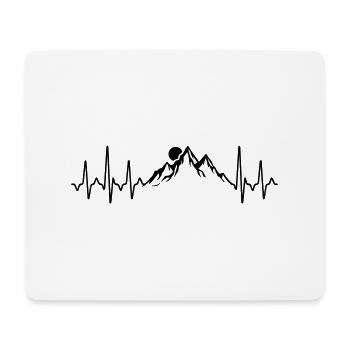 Heartbeat Hiking - Mousepad (Querformat) - Weiß - Vorne