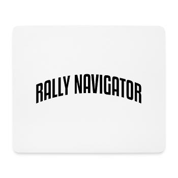 rally navigator stylish arched text logo - Mouse Pad (horizontal) - white - Front