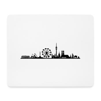 Skyline - München Riesenrad - Mousepad (Querformat) - Weiß - Vorne