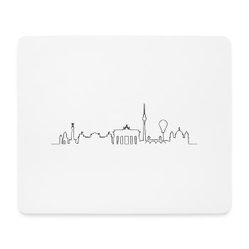 Skyline - Berlin - Mousepad (Querformat) - Weiß - Vorne