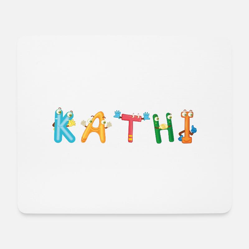 Kathi - Mousepad (Querformat) - Weiß