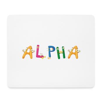 Alpha - Mousepad (Querformat) - Weiß - Vorne