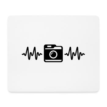 appareil photo - Tapis de souris (format paysage) - blanc - Devant