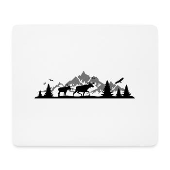 Landschaft - Schweden, Norwegen - Mousepad (Querformat) - Weiß - Vorne