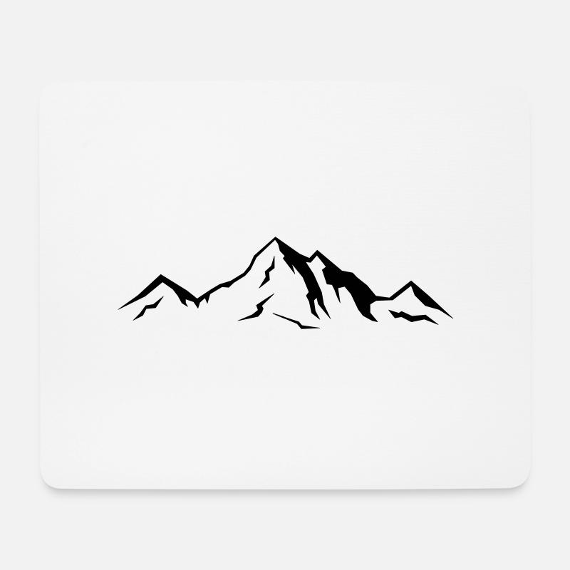 berge_01 - Mousepad (Querformat) - Weiß