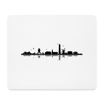 Skyline - Küste Amrum - Mousepad (Querformat) - Weiß - Vorne