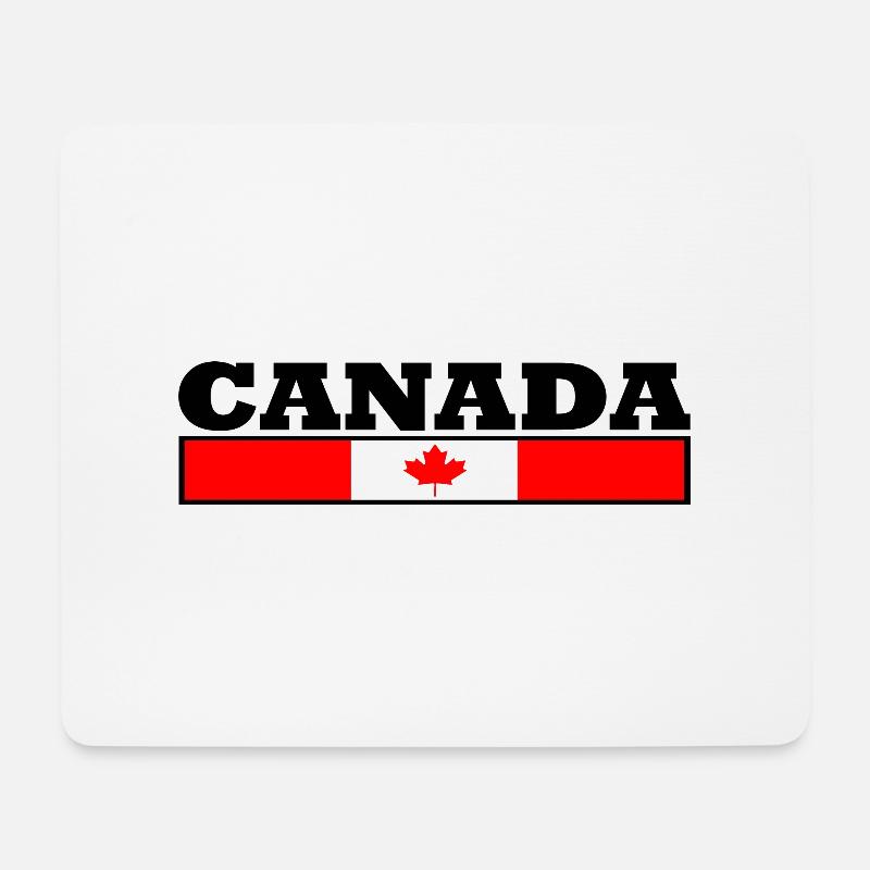 Canada Flagge - Mousepad (Querformat) - Weiß