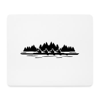 Rudern in Natur - Mousepad (Querformat) - Weiß - Vorne