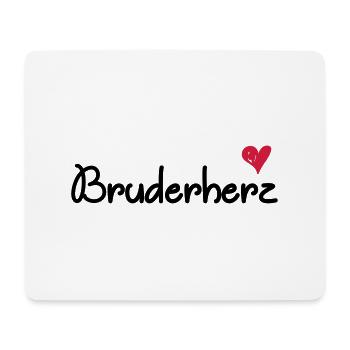 für den Bruder - bruderherz - Mousepad (Querformat) - Weiß - Vorne