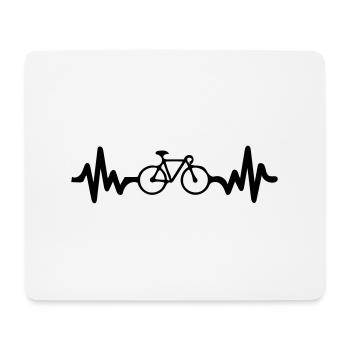 le vélo c'est la vie - Vélo - Tapis de souris (format paysage) - blanc - Devant