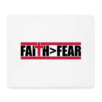 Dieu Faith plus grand - Tapis de souris (format paysage) - blanc - Devant