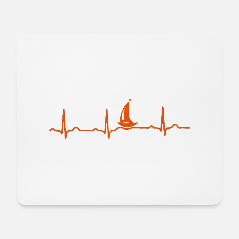 EKG Segel-Leidenschaft - Mousepad (Querformat) - Weiß