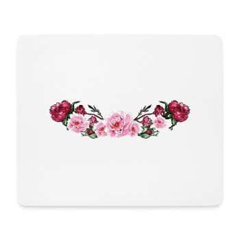 Fleurs - Tapis de souris (format paysage) - blanc - Devant
