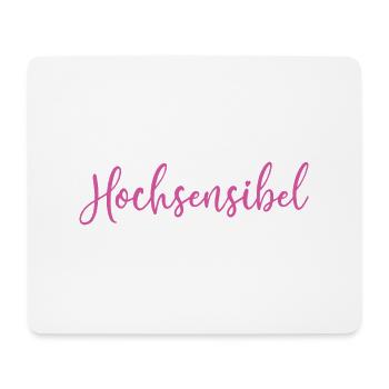 Hochsensibel Sensitive - Mousepad (Querformat) - Weiß - Vorne